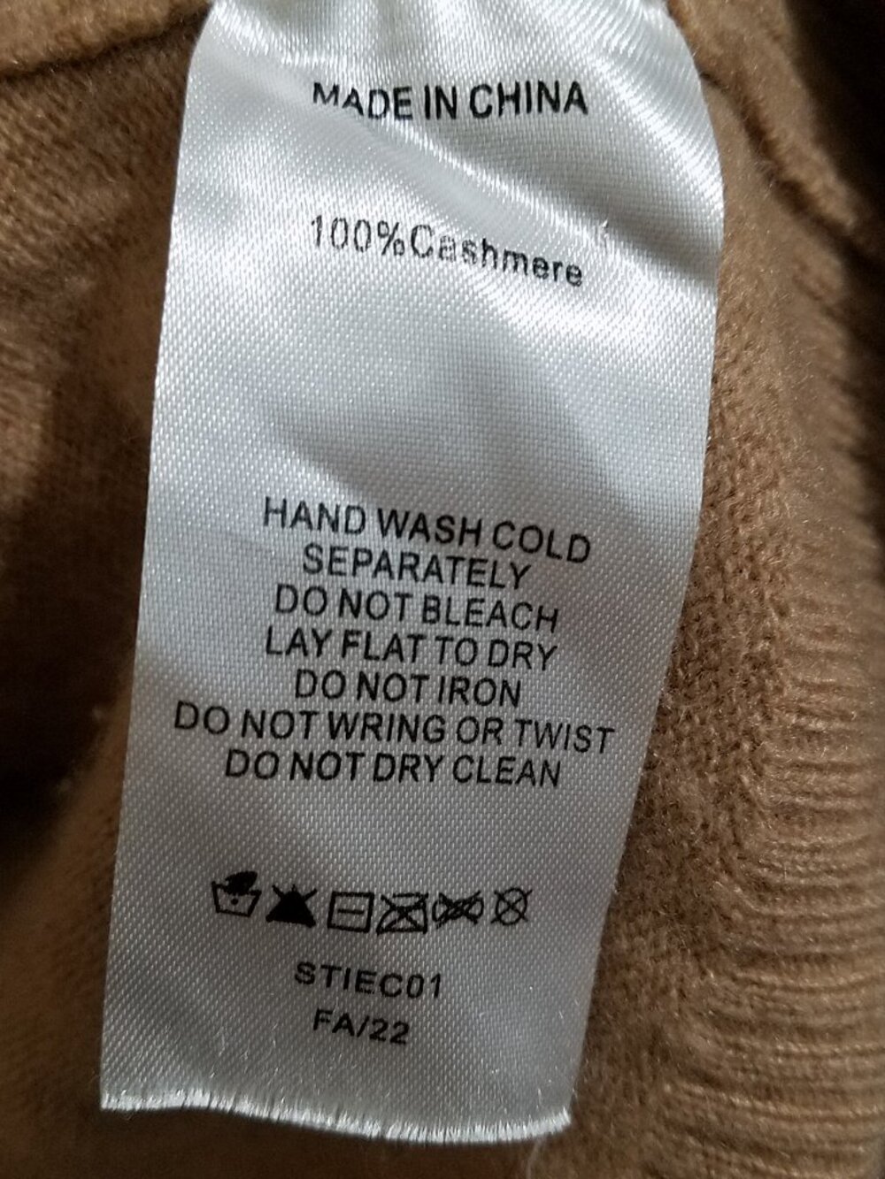 Quince 100% Cashmere Open Front Cardigan | Tan | Size Large - Picture 13 of 13